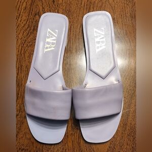 ZARA LILAC SLIDES SIZE 10